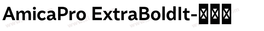 AmicaPro ExtraBoldIt字体转换